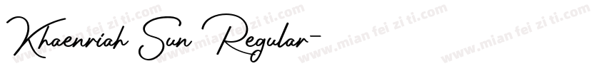 Khaenriah Sun Regular字体转换